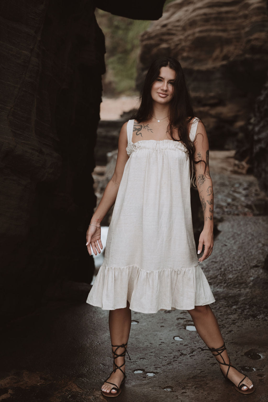 knee length dresses for ladies Timeless Linen Dress main image 0